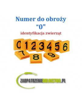 Numer identyfikacyjny do obroży " 0 " 1szt.