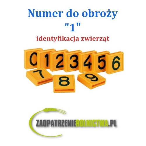 Numer identyfikacyjny do obroży " 1 " 1szt.
