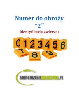 Numer identyfikacyjny do obroży " 2 " 1szt.