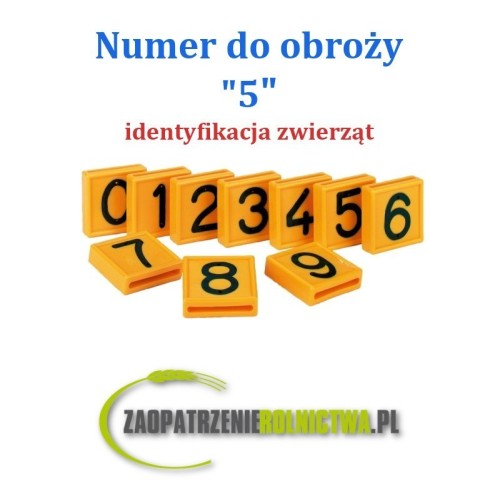 Numer identyfikacyjny do obroży " 5 " 1szt.
