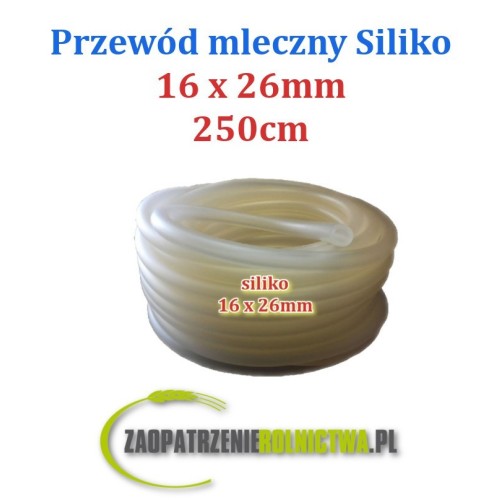 PRZEWÓD MLECZNY siliko 16x26mm 250cm PRZEWÓD MLECZNY siliko 16x26mm 250cm