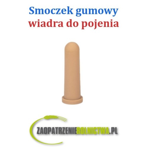 Smoczek gumowy krótki z nacięciem, biały
