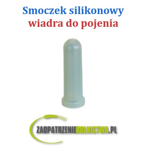 Smoczek gumowy krótki z nacięciem, biały