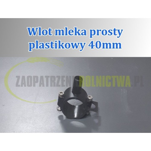 Wlot mleka prosty plastikowy 38-40mm