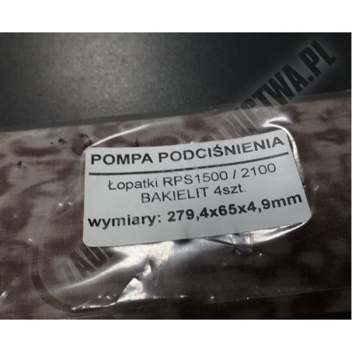 Łopatki do pompy RPS 1500 / 2100 komplet 4 szt.